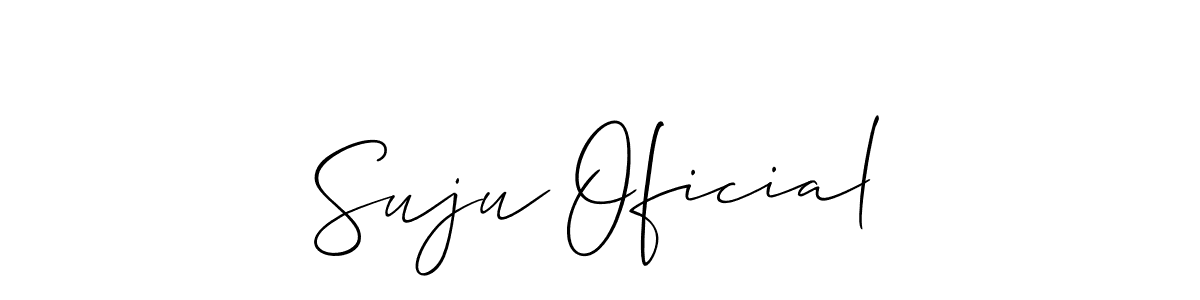 How to make Suju Oficial name signature. Use Allison_Script style for creating short signs online. This is the latest handwritten sign. Suju Oficial signature style 2 images and pictures png