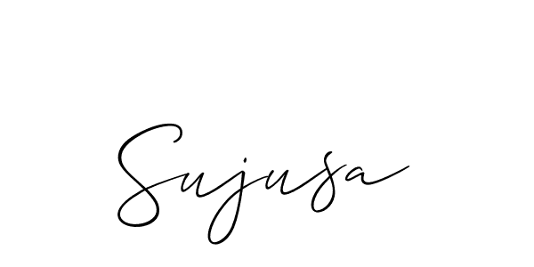 You should practise on your own different ways (Allison_Script) to write your name (Sujusa) in signature. don't let someone else do it for you. Sujusa signature style 2 images and pictures png