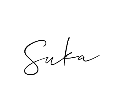 Best and Professional Signature Style for Suka. Allison_Script Best Signature Style Collection. Suka signature style 2 images and pictures png