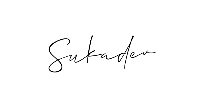 How to Draw Sukadev signature style? Allison_Script is a latest design signature styles for name Sukadev. Sukadev signature style 2 images and pictures png