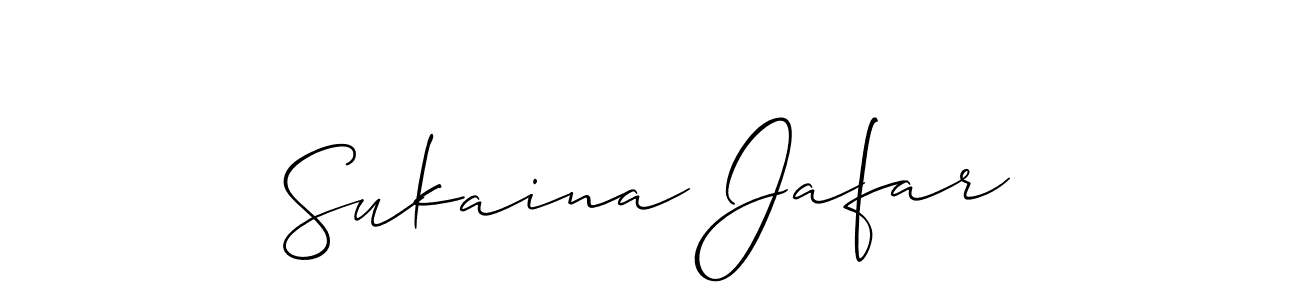 How to make Sukaina Jafar signature? Allison_Script is a professional autograph style. Create handwritten signature for Sukaina Jafar name. Sukaina Jafar signature style 2 images and pictures png