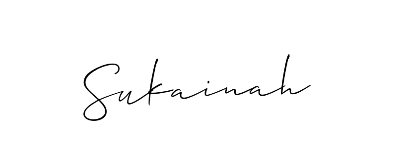 Create a beautiful signature design for name Sukainah. With this signature (Allison_Script) fonts, you can make a handwritten signature for free. Sukainah signature style 2 images and pictures png