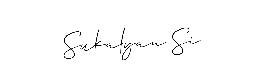 How to make Sukalyan Si signature? Allison_Script is a professional autograph style. Create handwritten signature for Sukalyan Si name. Sukalyan Si signature style 2 images and pictures png