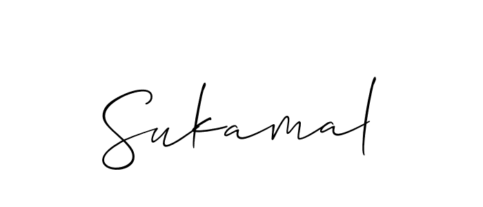 How to make Sukamal signature? Allison_Script is a professional autograph style. Create handwritten signature for Sukamal name. Sukamal signature style 2 images and pictures png