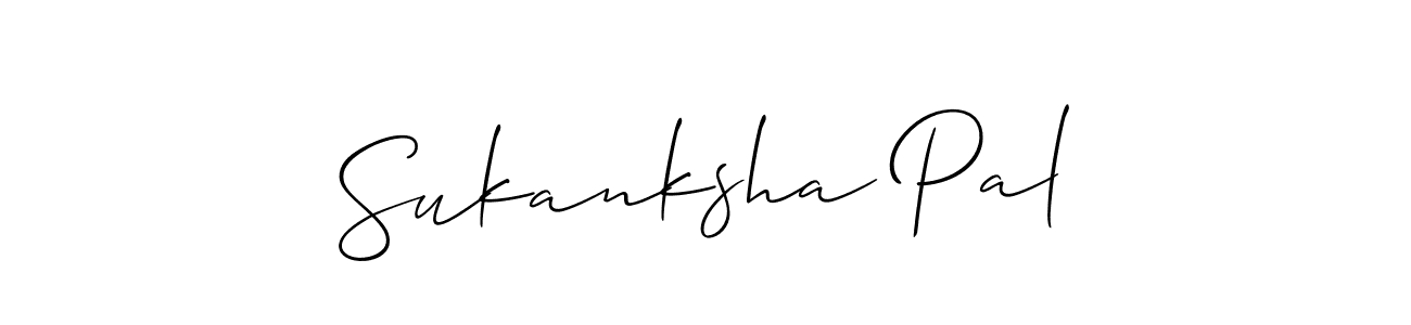 How to make Sukanksha Pal name signature. Use Allison_Script style for creating short signs online. This is the latest handwritten sign. Sukanksha Pal signature style 2 images and pictures png