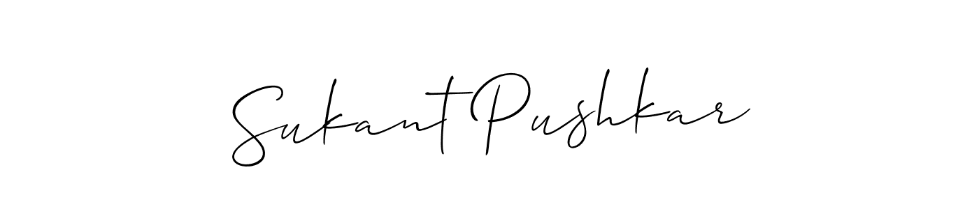 Design your own signature with our free online signature maker. With this signature software, you can create a handwritten (Allison_Script) signature for name Sukant Pushkar. Sukant Pushkar signature style 2 images and pictures png