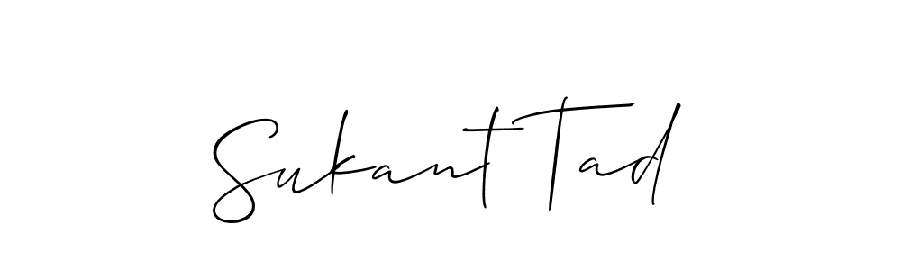 Use a signature maker to create a handwritten signature online. With this signature software, you can design (Allison_Script) your own signature for name Sukant Tad. Sukant Tad signature style 2 images and pictures png