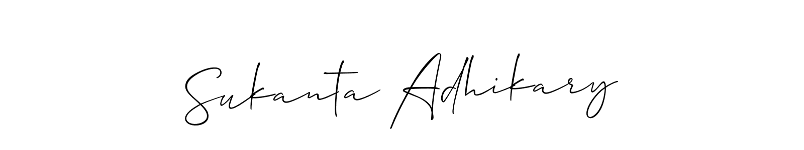 Sukanta Adhikary stylish signature style. Best Handwritten Sign (Allison_Script) for my name. Handwritten Signature Collection Ideas for my name Sukanta Adhikary. Sukanta Adhikary signature style 2 images and pictures png