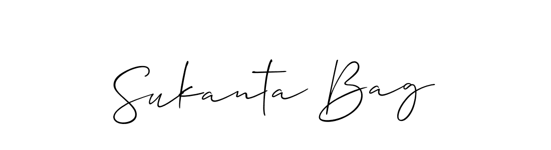You should practise on your own different ways (Allison_Script) to write your name (Sukanta Bag) in signature. don't let someone else do it for you. Sukanta Bag signature style 2 images and pictures png