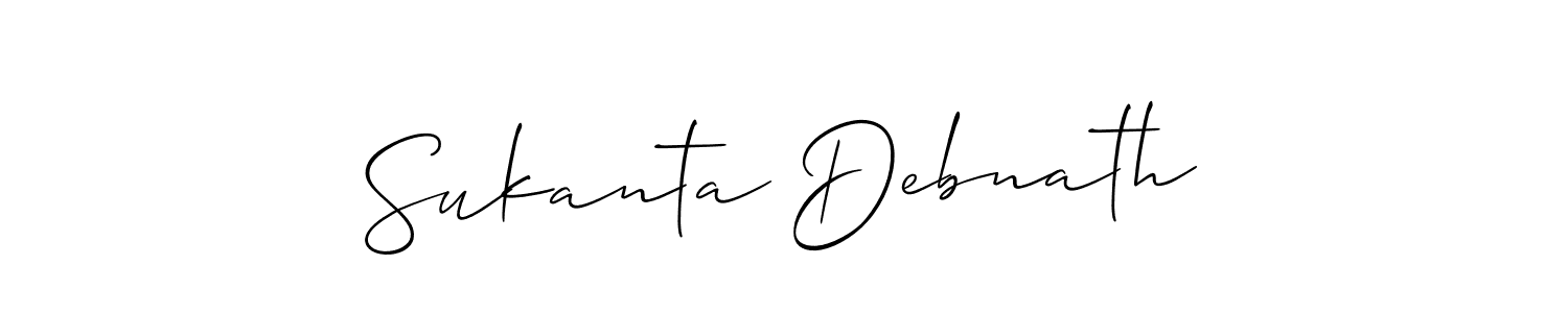 Use a signature maker to create a handwritten signature online. With this signature software, you can design (Allison_Script) your own signature for name Sukanta Debnath. Sukanta Debnath signature style 2 images and pictures png