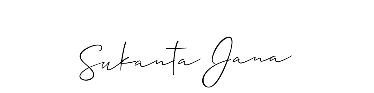 Design your own signature with our free online signature maker. With this signature software, you can create a handwritten (Allison_Script) signature for name Sukanta Jana. Sukanta Jana signature style 2 images and pictures png