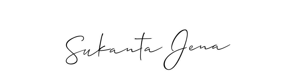 Make a beautiful signature design for name Sukanta Jena. With this signature (Allison_Script) style, you can create a handwritten signature for free. Sukanta Jena signature style 2 images and pictures png