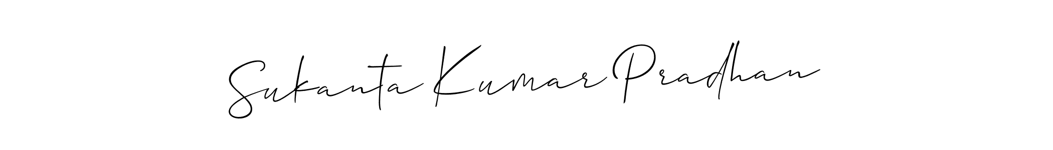 Design your own signature with our free online signature maker. With this signature software, you can create a handwritten (Allison_Script) signature for name Sukanta Kumar Pradhan. Sukanta Kumar Pradhan signature style 2 images and pictures png