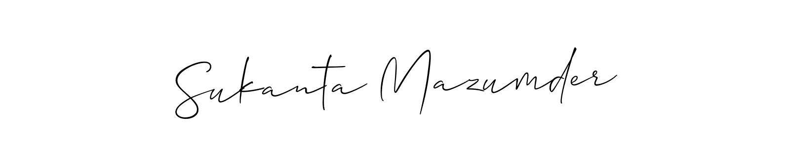 Make a beautiful signature design for name Sukanta Mazumder. With this signature (Allison_Script) style, you can create a handwritten signature for free. Sukanta Mazumder signature style 2 images and pictures png
