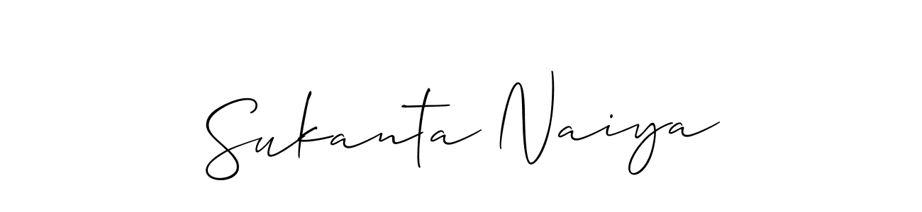 Allison_Script is a professional signature style that is perfect for those who want to add a touch of class to their signature. It is also a great choice for those who want to make their signature more unique. Get Sukanta Naiya name to fancy signature for free. Sukanta Naiya signature style 2 images and pictures png