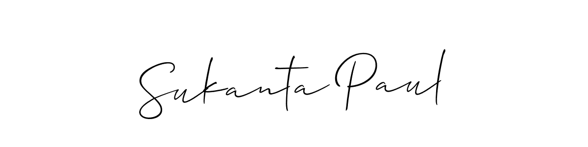 Use a signature maker to create a handwritten signature online. With this signature software, you can design (Allison_Script) your own signature for name Sukanta Paul. Sukanta Paul signature style 2 images and pictures png