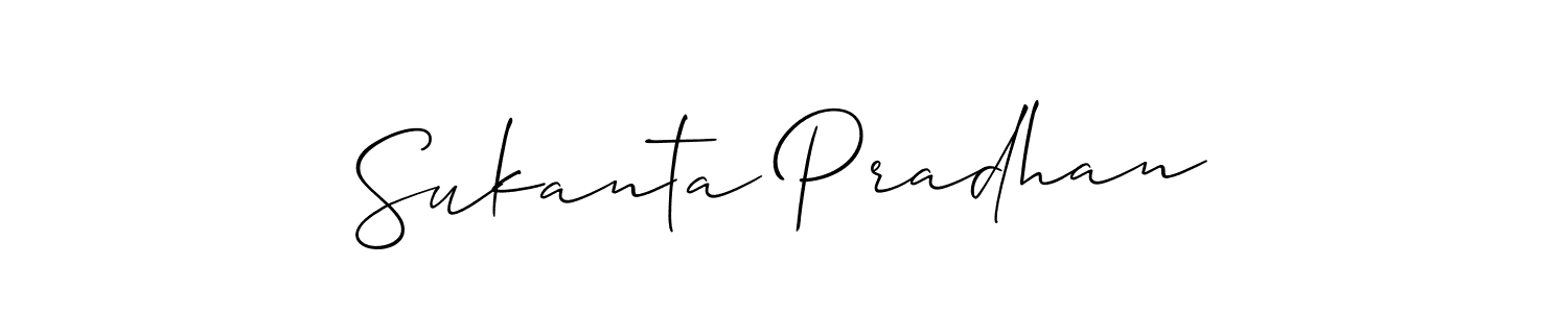 Use a signature maker to create a handwritten signature online. With this signature software, you can design (Allison_Script) your own signature for name Sukanta Pradhan. Sukanta Pradhan signature style 2 images and pictures png