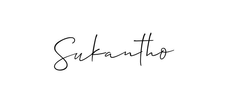 How to Draw Sukantho signature style? Allison_Script is a latest design signature styles for name Sukantho. Sukantho signature style 2 images and pictures png