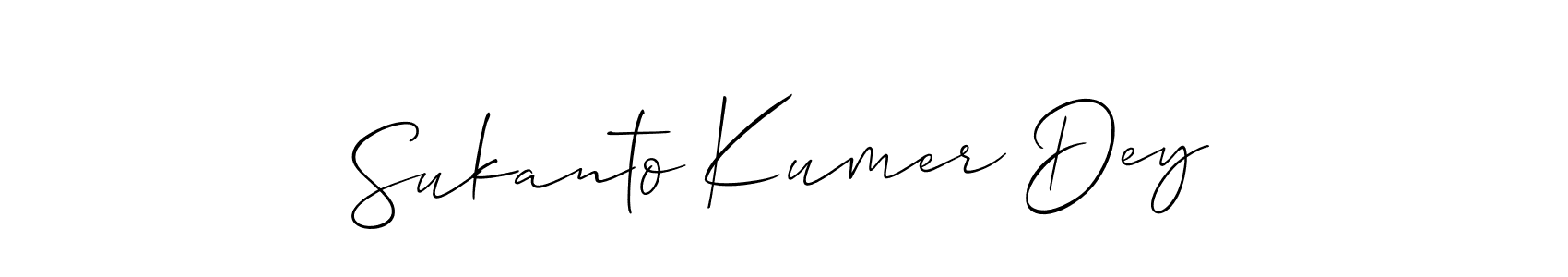 Use a signature maker to create a handwritten signature online. With this signature software, you can design (Allison_Script) your own signature for name Sukanto Kumer Dey. Sukanto Kumer Dey signature style 2 images and pictures png