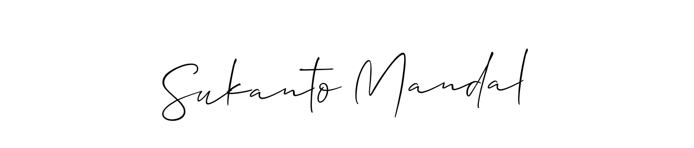 How to make Sukanto Mandal name signature. Use Allison_Script style for creating short signs online. This is the latest handwritten sign. Sukanto Mandal signature style 2 images and pictures png