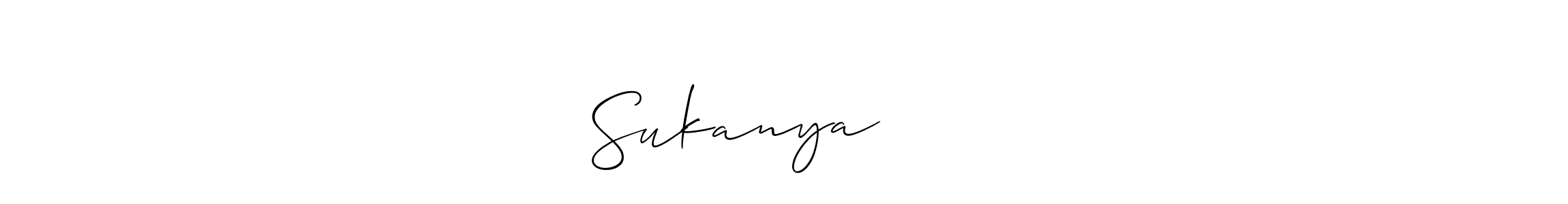 It looks lik you need a new signature style for name Sukanya कोकणी. Design unique handwritten (Allison_Script) signature with our free signature maker in just a few clicks. Sukanya कोकणी signature style 2 images and pictures png
