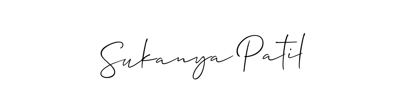 How to make Sukanya Patil name signature. Use Allison_Script style for creating short signs online. This is the latest handwritten sign. Sukanya Patil signature style 2 images and pictures png