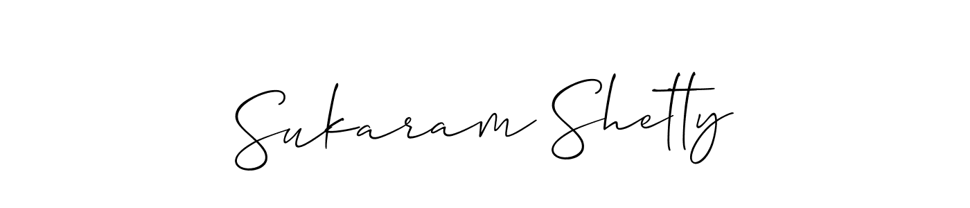 Allison_Script is a professional signature style that is perfect for those who want to add a touch of class to their signature. It is also a great choice for those who want to make their signature more unique. Get Sukaram Shetty name to fancy signature for free. Sukaram Shetty signature style 2 images and pictures png