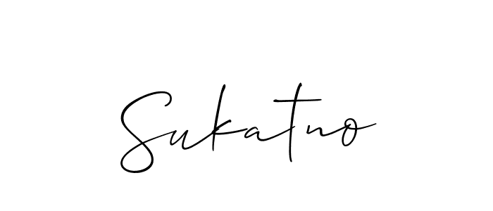 Similarly Allison_Script is the best handwritten signature design. Signature creator online .You can use it as an online autograph creator for name Sukatno. Sukatno signature style 2 images and pictures png