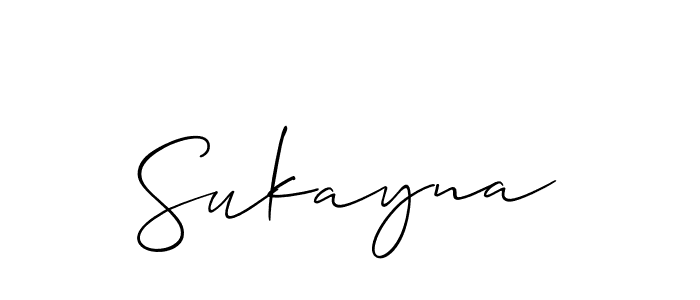 Design your own signature with our free online signature maker. With this signature software, you can create a handwritten (Allison_Script) signature for name Sukayna. Sukayna signature style 2 images and pictures png