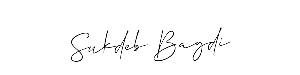 How to make Sukdeb Bagdi signature? Allison_Script is a professional autograph style. Create handwritten signature for Sukdeb Bagdi name. Sukdeb Bagdi signature style 2 images and pictures png
