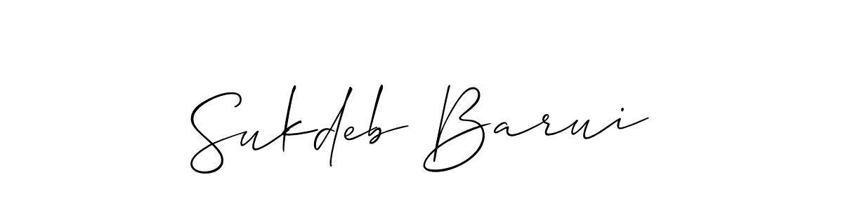 if you are searching for the best signature style for your name Sukdeb Barui. so please give up your signature search. here we have designed multiple signature styles  using Allison_Script. Sukdeb Barui signature style 2 images and pictures png