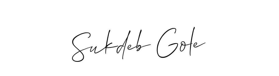 How to Draw Sukdeb Gole signature style? Allison_Script is a latest design signature styles for name Sukdeb Gole. Sukdeb Gole signature style 2 images and pictures png