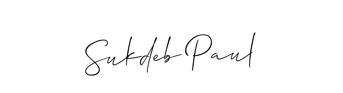 Design your own signature with our free online signature maker. With this signature software, you can create a handwritten (Allison_Script) signature for name Sukdeb Paul. Sukdeb Paul signature style 2 images and pictures png