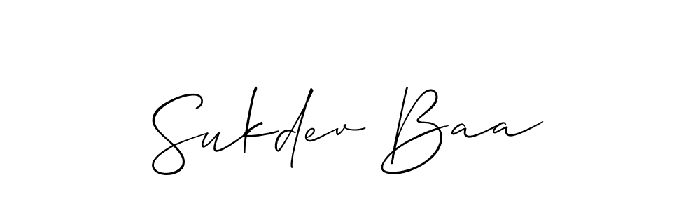 How to make Sukdev Baa name signature. Use Allison_Script style for creating short signs online. This is the latest handwritten sign. Sukdev Baa signature style 2 images and pictures png