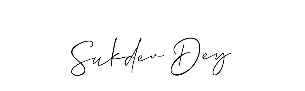 How to make Sukdev Dey name signature. Use Allison_Script style for creating short signs online. This is the latest handwritten sign. Sukdev Dey signature style 2 images and pictures png