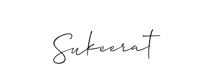How to make Sukeerat name signature. Use Allison_Script style for creating short signs online. This is the latest handwritten sign. Sukeerat signature style 2 images and pictures png
