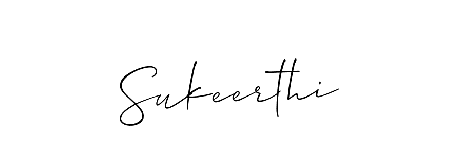 Make a beautiful signature design for name Sukeerthi. With this signature (Allison_Script) style, you can create a handwritten signature for free. Sukeerthi signature style 2 images and pictures png