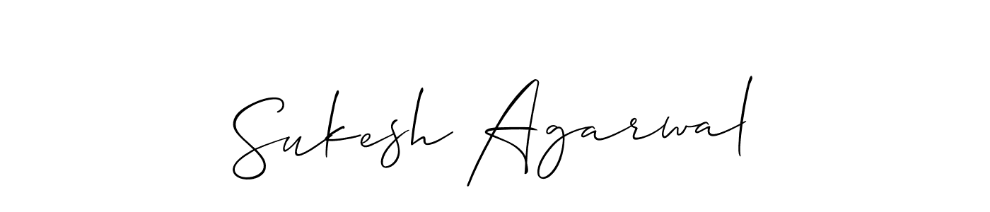 How to make Sukesh Agarwal signature? Allison_Script is a professional autograph style. Create handwritten signature for Sukesh Agarwal name. Sukesh Agarwal signature style 2 images and pictures png