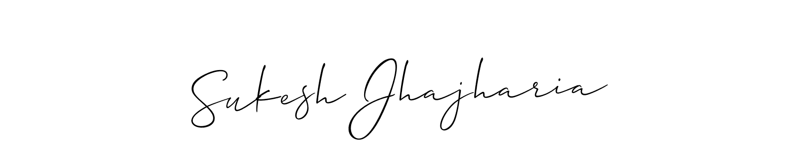 You should practise on your own different ways (Allison_Script) to write your name (Sukesh Jhajharia) in signature. don't let someone else do it for you. Sukesh Jhajharia signature style 2 images and pictures png