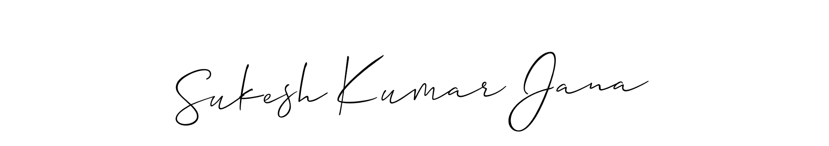 Make a beautiful signature design for name Sukesh Kumar Jana. With this signature (Allison_Script) style, you can create a handwritten signature for free. Sukesh Kumar Jana signature style 2 images and pictures png