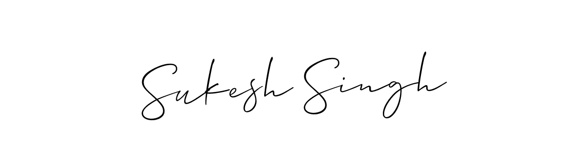How to make Sukesh Singh signature? Allison_Script is a professional autograph style. Create handwritten signature for Sukesh Singh name. Sukesh Singh signature style 2 images and pictures png
