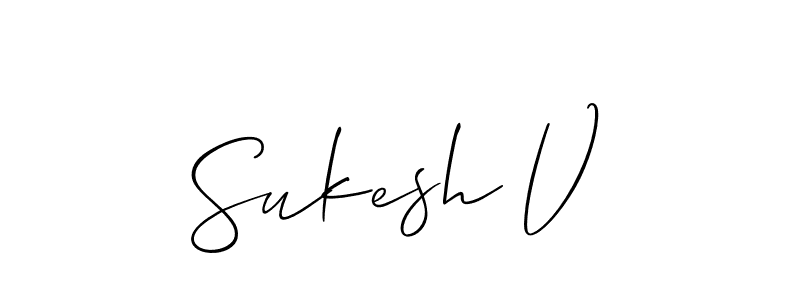 Make a beautiful signature design for name Sukesh V. Use this online signature maker to create a handwritten signature for free. Sukesh V signature style 2 images and pictures png