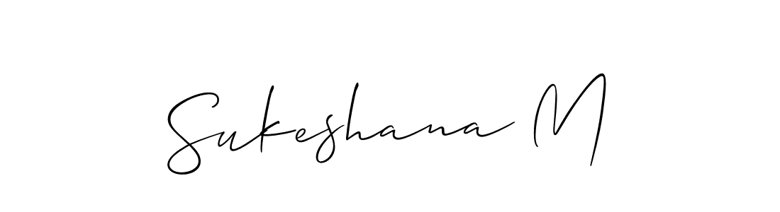 How to Draw Sukeshana M signature style? Allison_Script is a latest design signature styles for name Sukeshana M. Sukeshana M signature style 2 images and pictures png