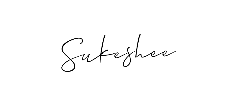 How to make Sukeshee name signature. Use Allison_Script style for creating short signs online. This is the latest handwritten sign. Sukeshee signature style 2 images and pictures png