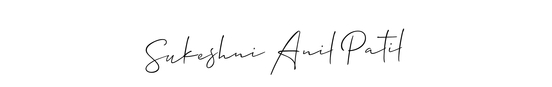 Sukeshni Anil Patil stylish signature style. Best Handwritten Sign (Allison_Script) for my name. Handwritten Signature Collection Ideas for my name Sukeshni Anil Patil. Sukeshni Anil Patil signature style 2 images and pictures png