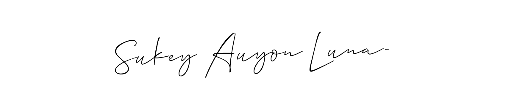 Use a signature maker to create a handwritten signature online. With this signature software, you can design (Allison_Script) your own signature for name Sukey Auyon Luna-. Sukey Auyon Luna- signature style 2 images and pictures png