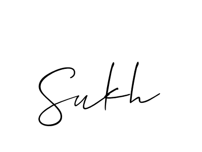 Create a beautiful signature design for name Sukh. With this signature (Allison_Script) fonts, you can make a handwritten signature for free. Sukh signature style 2 images and pictures png