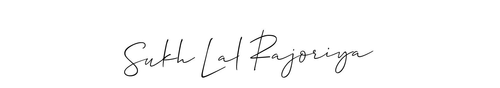 How to make Sukh Lal Rajoriya signature? Allison_Script is a professional autograph style. Create handwritten signature for Sukh Lal Rajoriya name. Sukh Lal Rajoriya signature style 2 images and pictures png