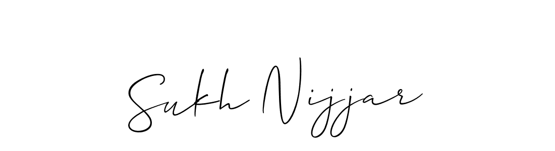 Sukh Nijjar stylish signature style. Best Handwritten Sign (Allison_Script) for my name. Handwritten Signature Collection Ideas for my name Sukh Nijjar. Sukh Nijjar signature style 2 images and pictures png