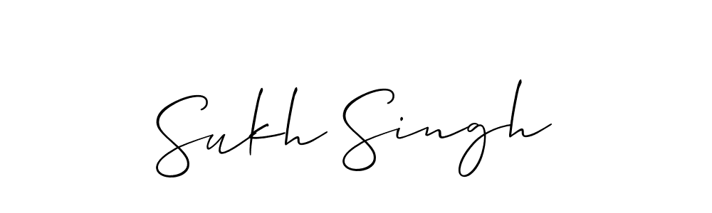 Make a beautiful signature design for name Sukh Singh. With this signature (Allison_Script) style, you can create a handwritten signature for free. Sukh Singh signature style 2 images and pictures png